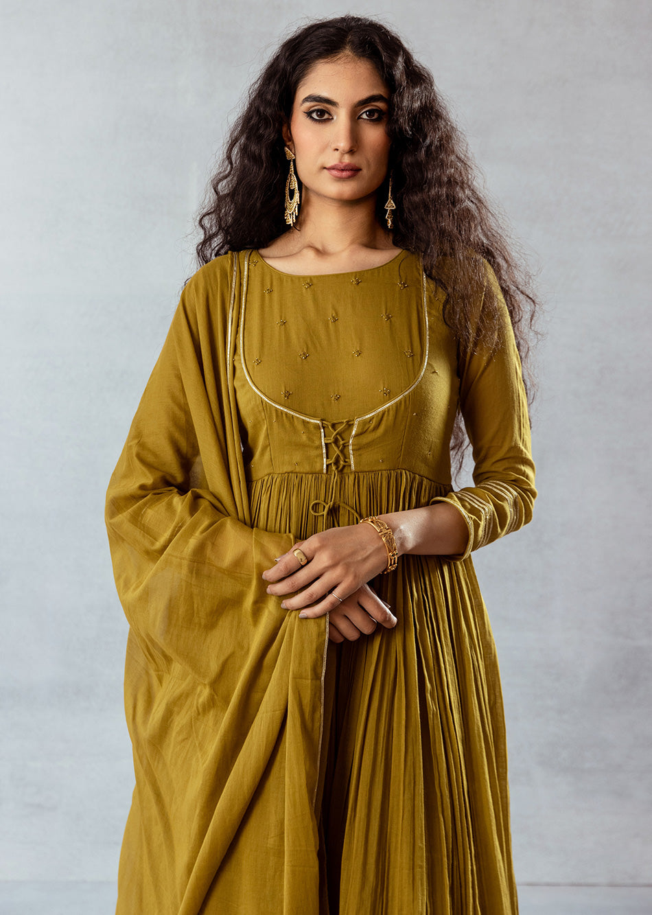 Buy Green Jacket Style Anarkali Suit Sets for Women at JOVI