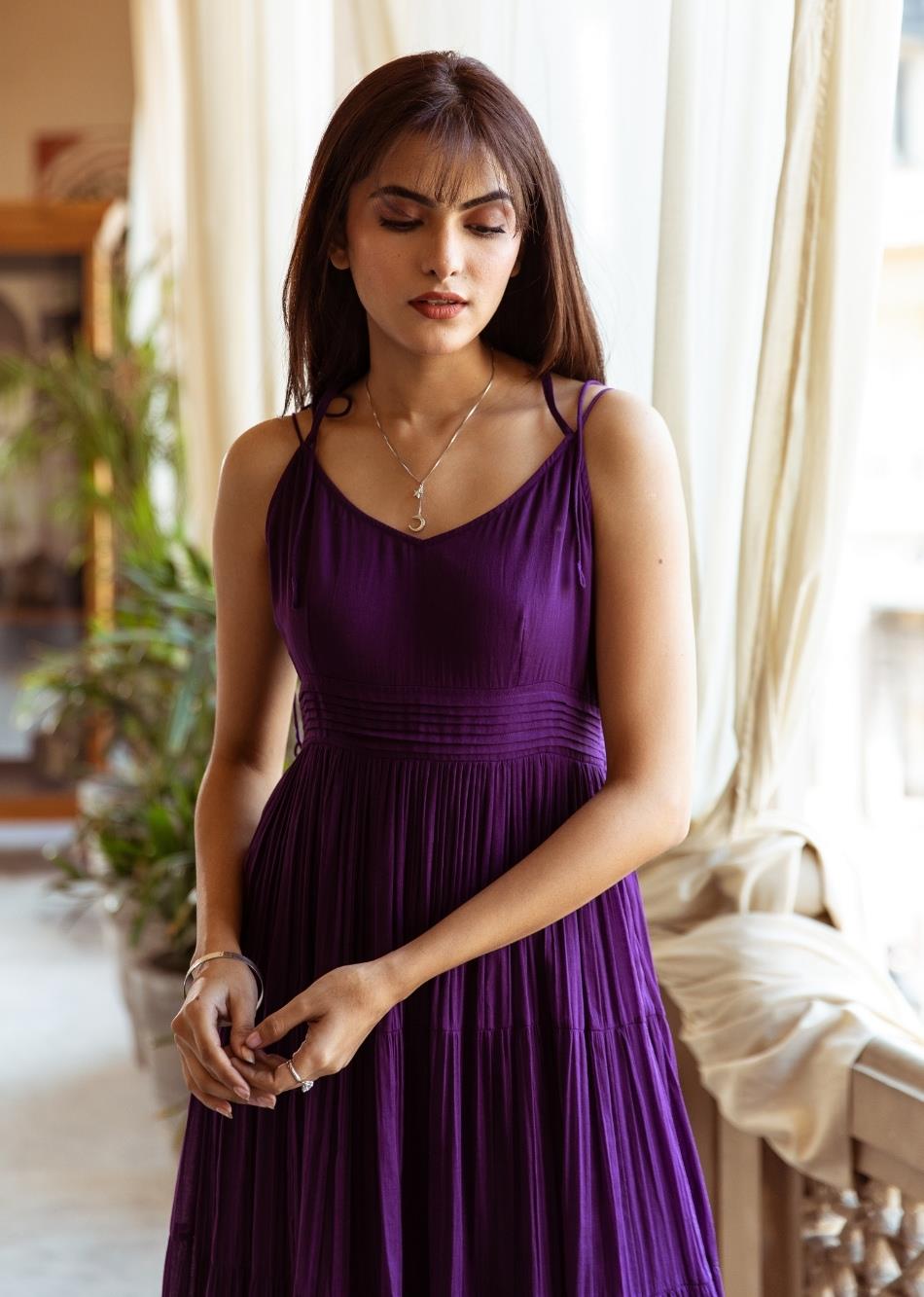 Shop Amazing Purple Halter Neck Maxi Dresses for Women