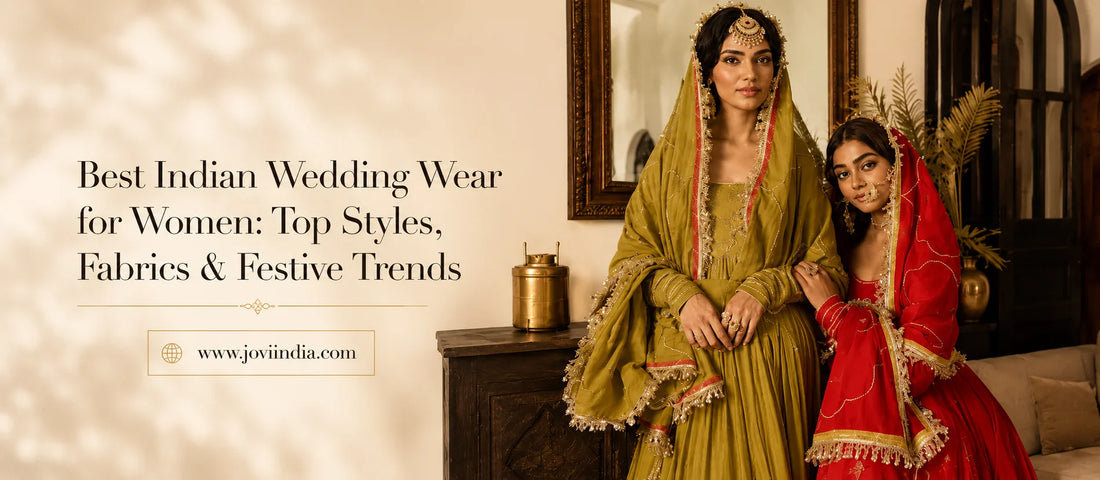 Best Indian Wedding Wear for Women Top Styles Fabrics and Festive Trends JOVI Fashion India
