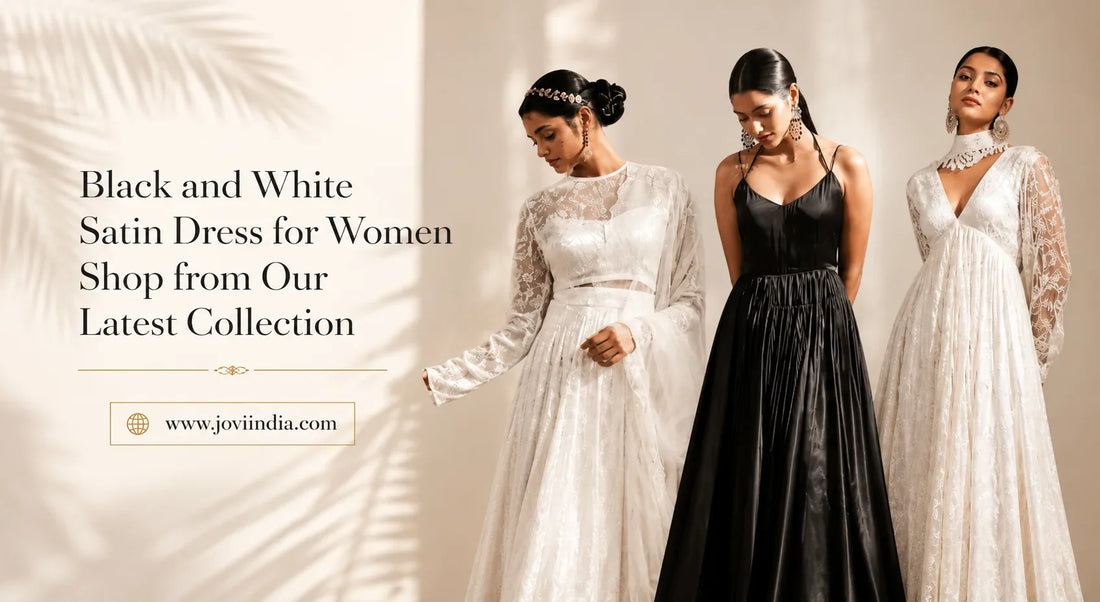 Black and White Satin Dress for Women Shop from Our Latest Collection