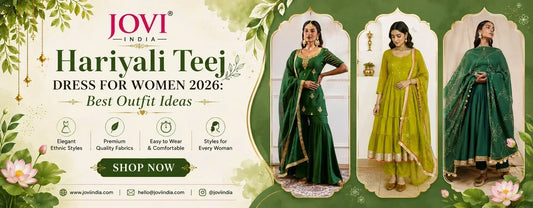 Hariyali Teej Dress for Women 2026: Best Outfit Ideas, Green Suit Sets & Complete Styling Guide | Jovi India