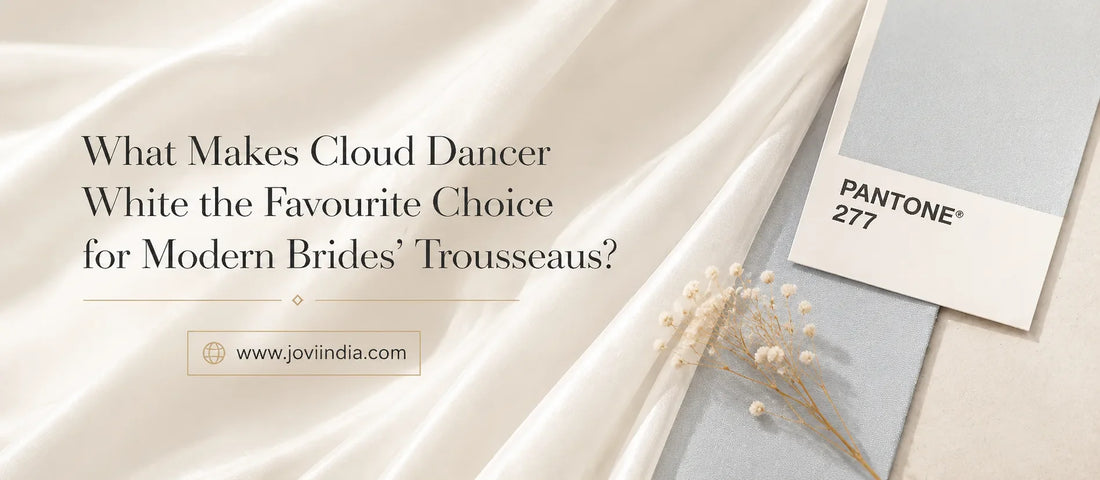 What Makes Cloud Dancer White the Favourite Choice for Modern Brides’ Trousseaus JOVI Fashion India