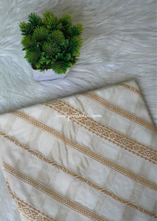 Muslin Silk Zari Loom Stripe Fabric | Jovi Fashion India