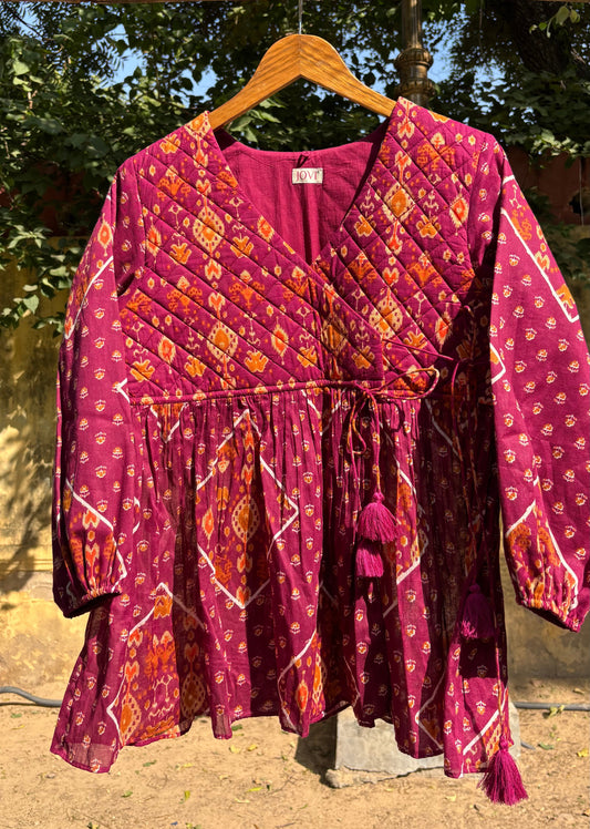 Angrakha Wrap Jacket | Jovi Fashion India