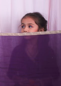 Jiyara Purple Angrakha And Sharara Suit Set