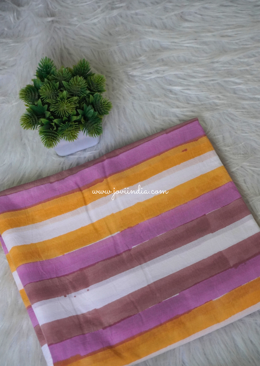 Striped Cotton Printed Fabric | Jovi Fashion India
