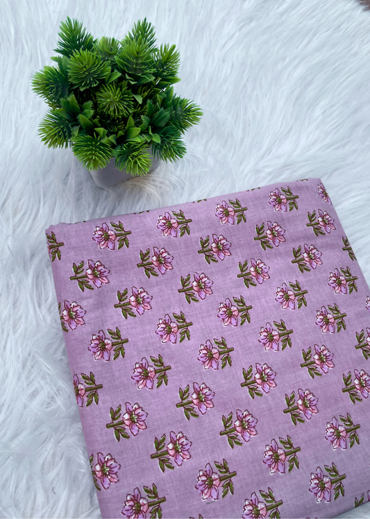 Pink Butti Printed Cotton Fabric | Jovi India