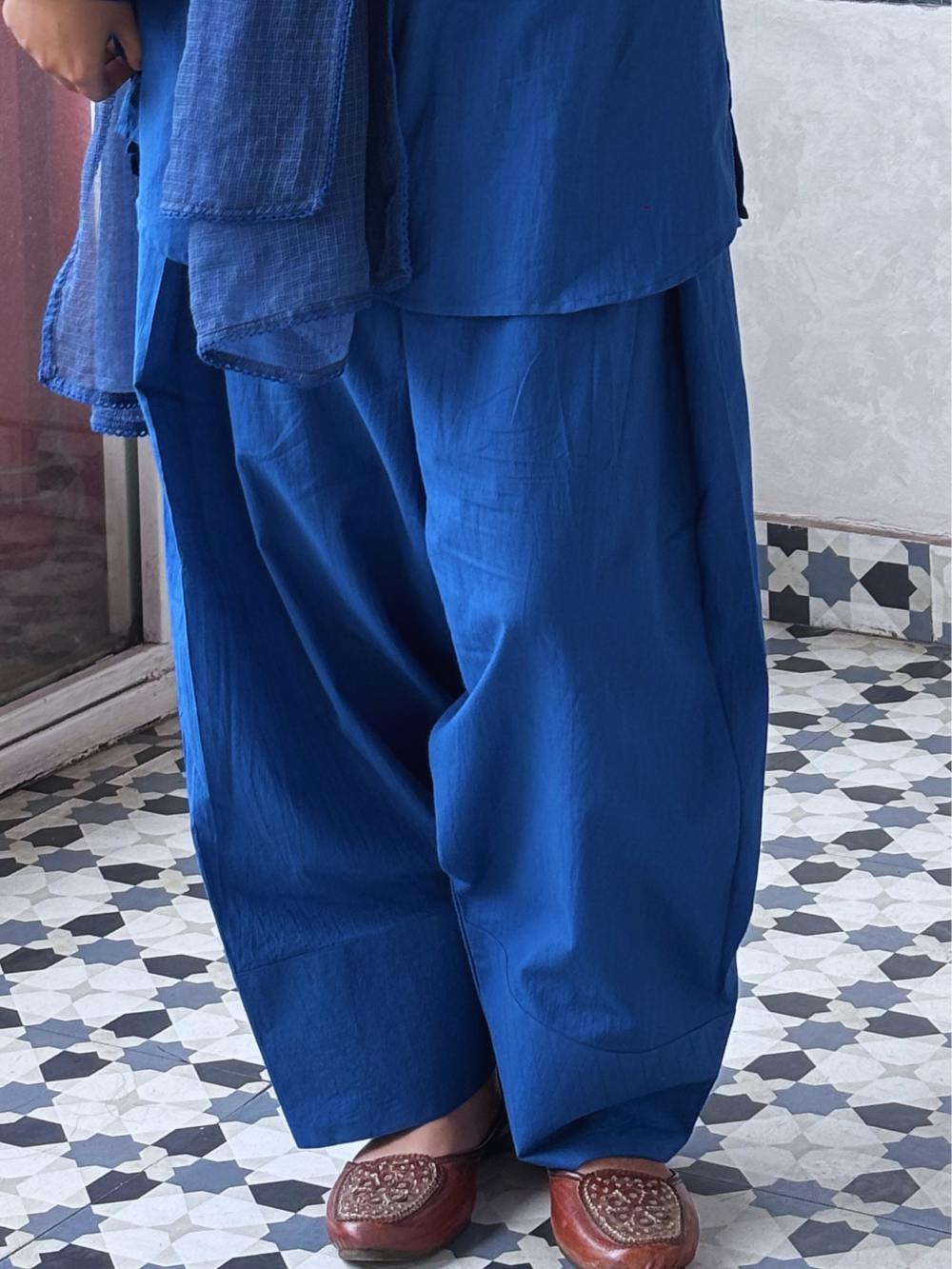 Luxury Royal Blue Traditional Suit Set by JOVI India