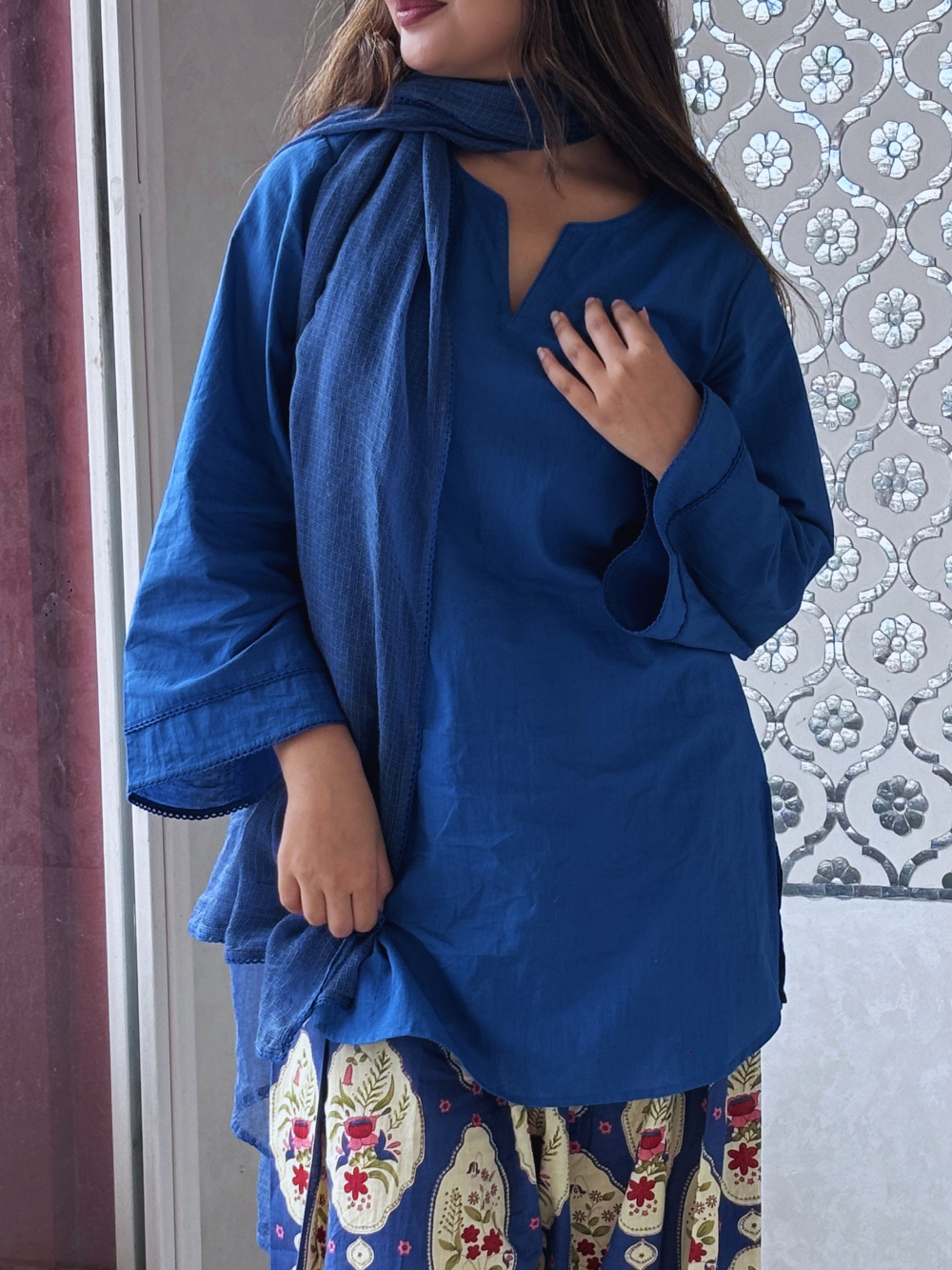 Neel Sleeved Farshi Set | JOVI India