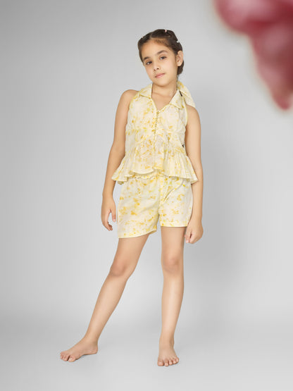 Jiyara Natural Dyed Collar Neck Co-ord Set