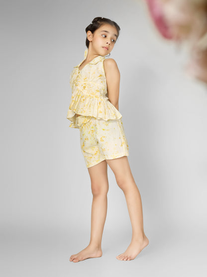 Jiyara Natural Dyed Collar Neck Co-ord Set