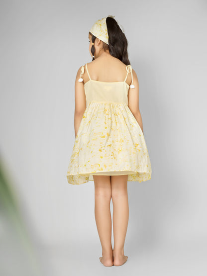 Natural Dyed Banana Yellow Strappy Dress