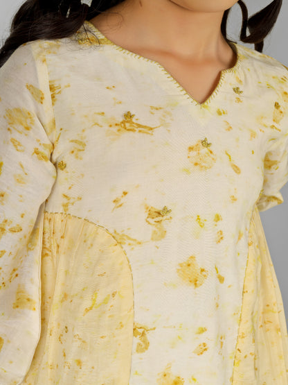 Natural Dyed Printed Princess Cut Dress