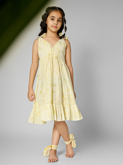 Natural Dyed Lacey Knot Dress