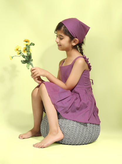Jiyara - Grape wine Back Strap Flower Top