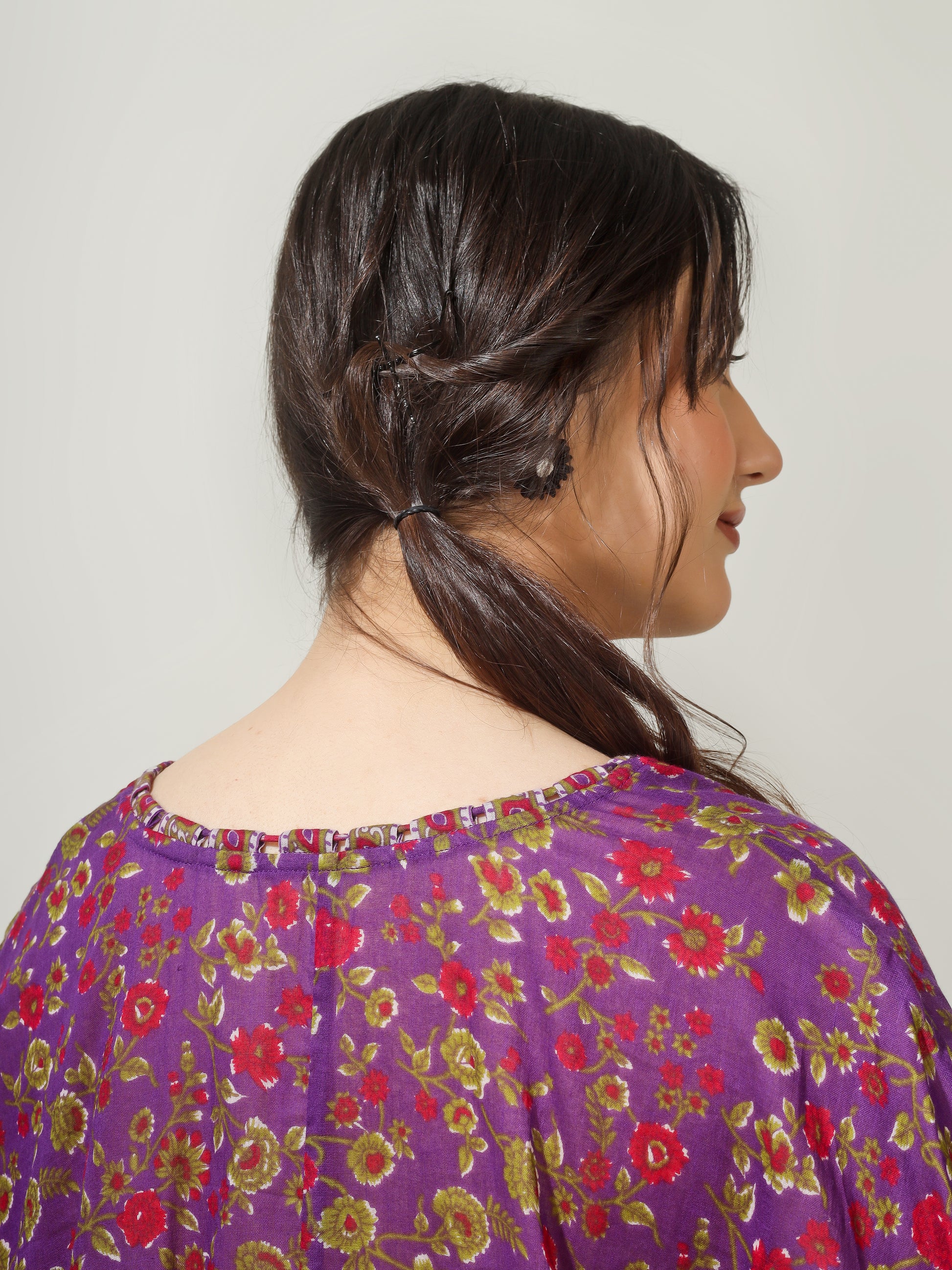 Purple Printed Anti-fit Top | JOVI Fashion India