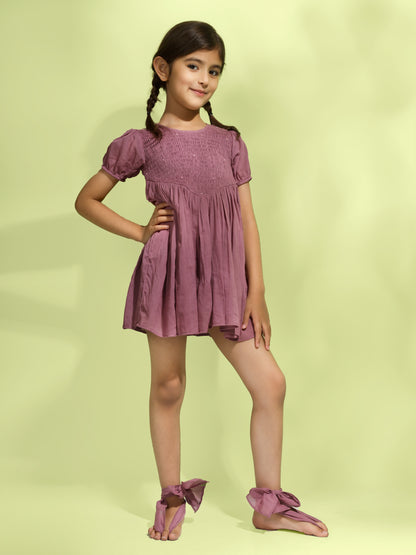 Jiyara - Grape Wine Back Keyhole Dress