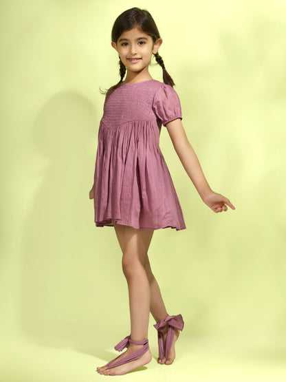 Jiyara - Grape Wine Back Keyhole Dress