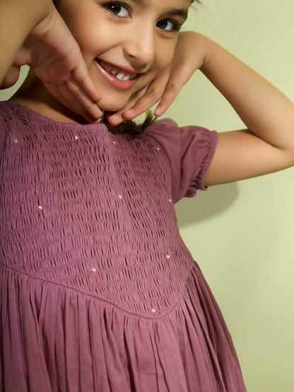 Jiyara - Grape Wine Back Keyhole Dress