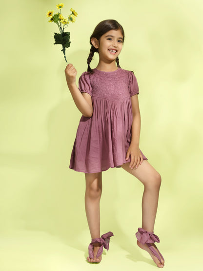 Jiyara - Grape Wine Back Keyhole Dress