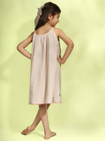 Jiyara Embroidered Strappy Dress