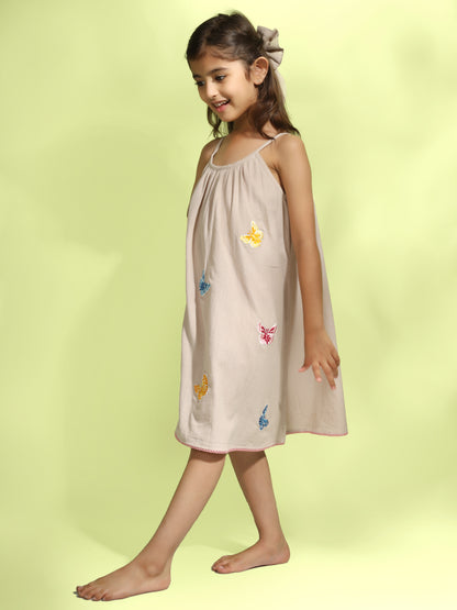 Jiyara Embroidered Strappy Dress