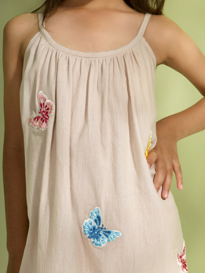 Jiyara Embroidered Strappy Dress