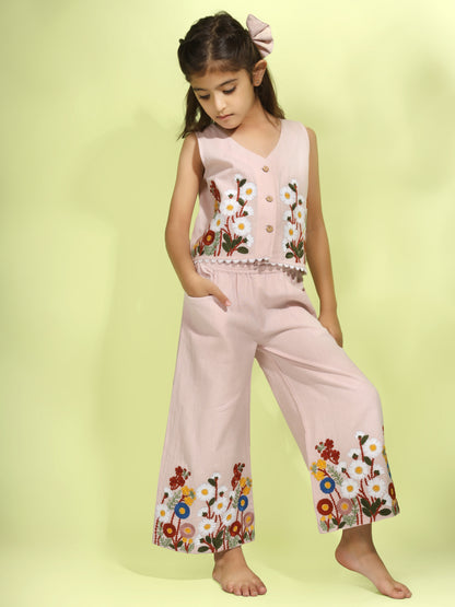 Jiyara Embroidered Jacket with Pants