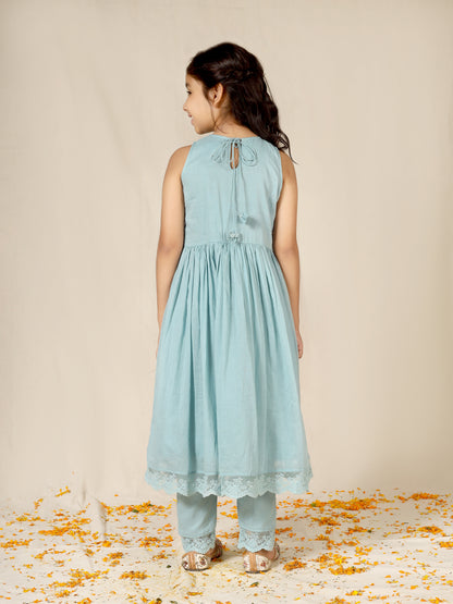 Jiyara Powder Blue Anarkali Suit Set