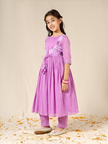 Jiyara Purple Jacket Anarkali Suit Set