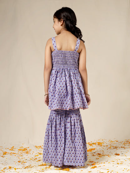 Jiyara Purple Printed Co-Ord Set