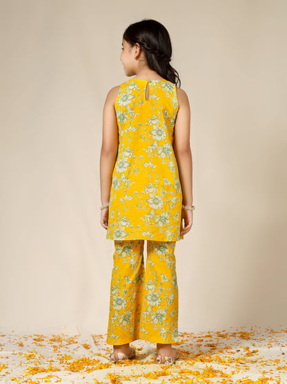 Jiyara Printed Yellow Co-ord Set