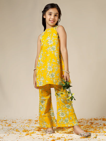 Jiyara Printed Yellow Co-ord Set