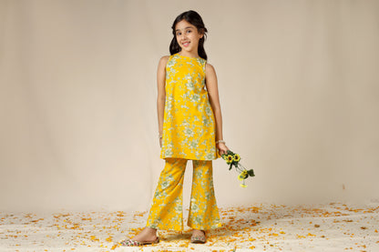 Jiyara Printed Yellow Co-ord Set