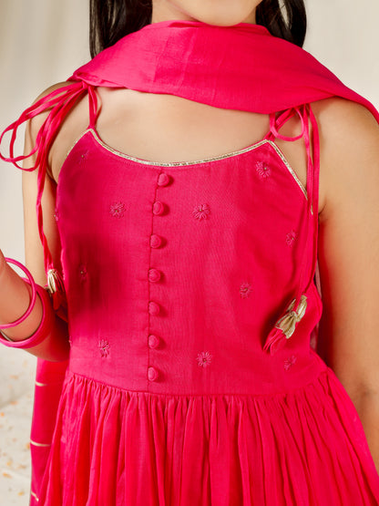 Jiyara Rani Strappy Top and Sharara Set