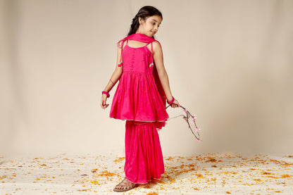 Jiyara Rani Strappy Top and Sharara Set