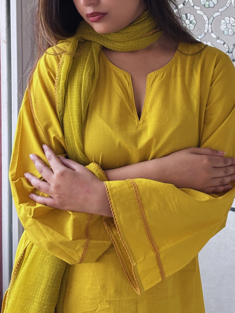 Sunheri Solid Farshi Set | JOVI India