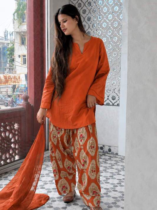Kesar Sleeved Farshi Set | Jovi India