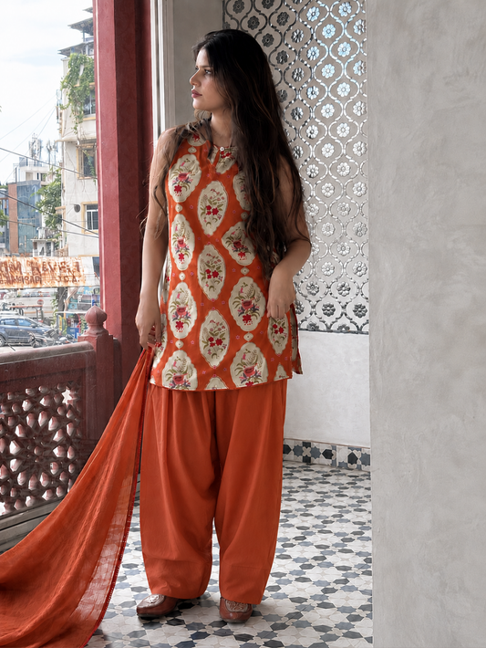 Kesar Fusion Farshi Set | Jovi India