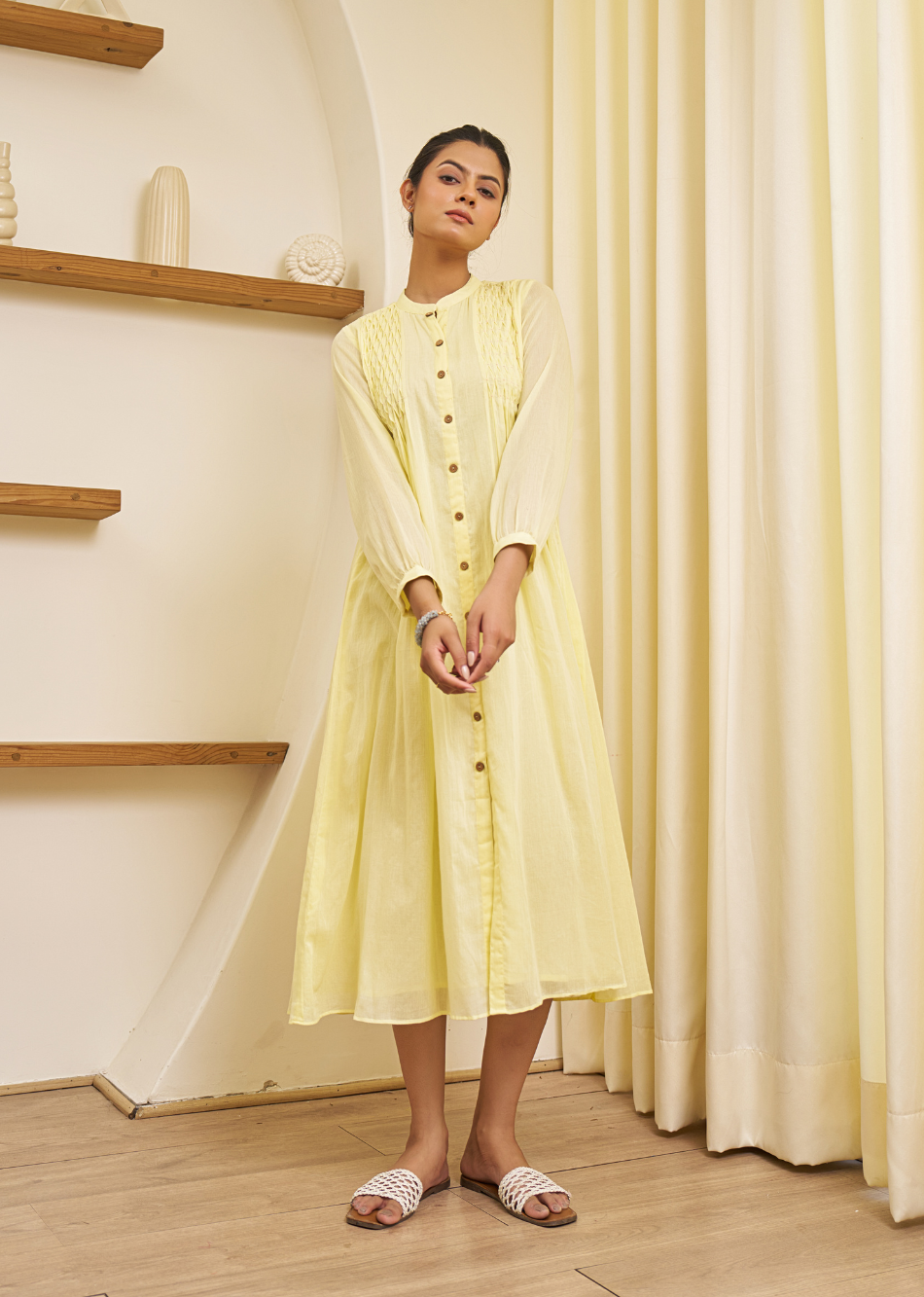 bright yellow shirt dress Millie Shirt Dress Yellow