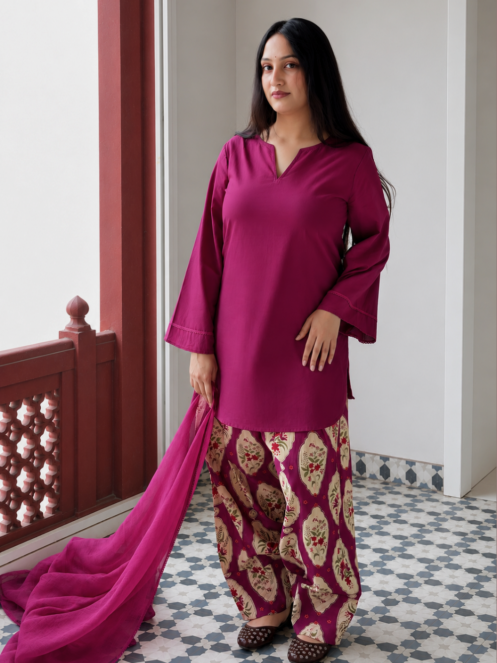 Jamuni Sleeved Farshi Set | JOVI India
