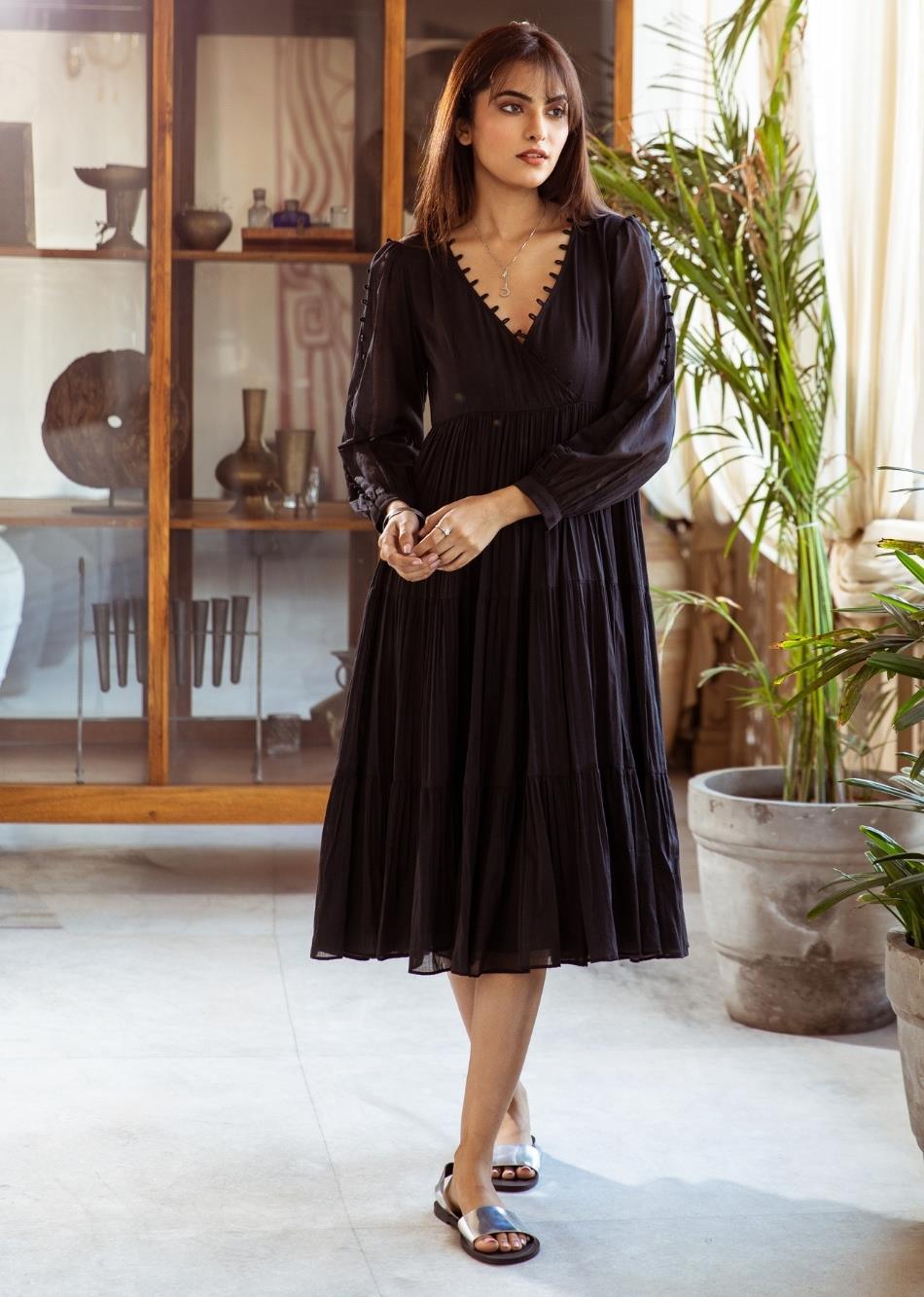 showpo long sleeve dresses Leila Charming Long Sleeves Slit Chiffon Dresses, Fuchsia