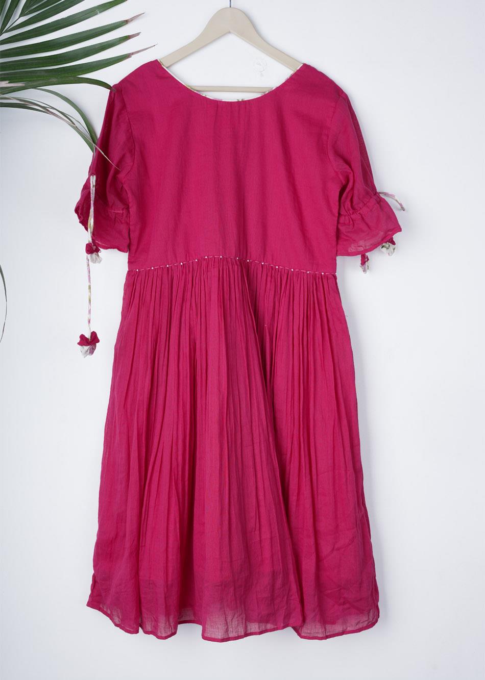 Buy Fashionable Rani Gathered Dress for Kids and Baby GIrls - JOVI India Kids Wear