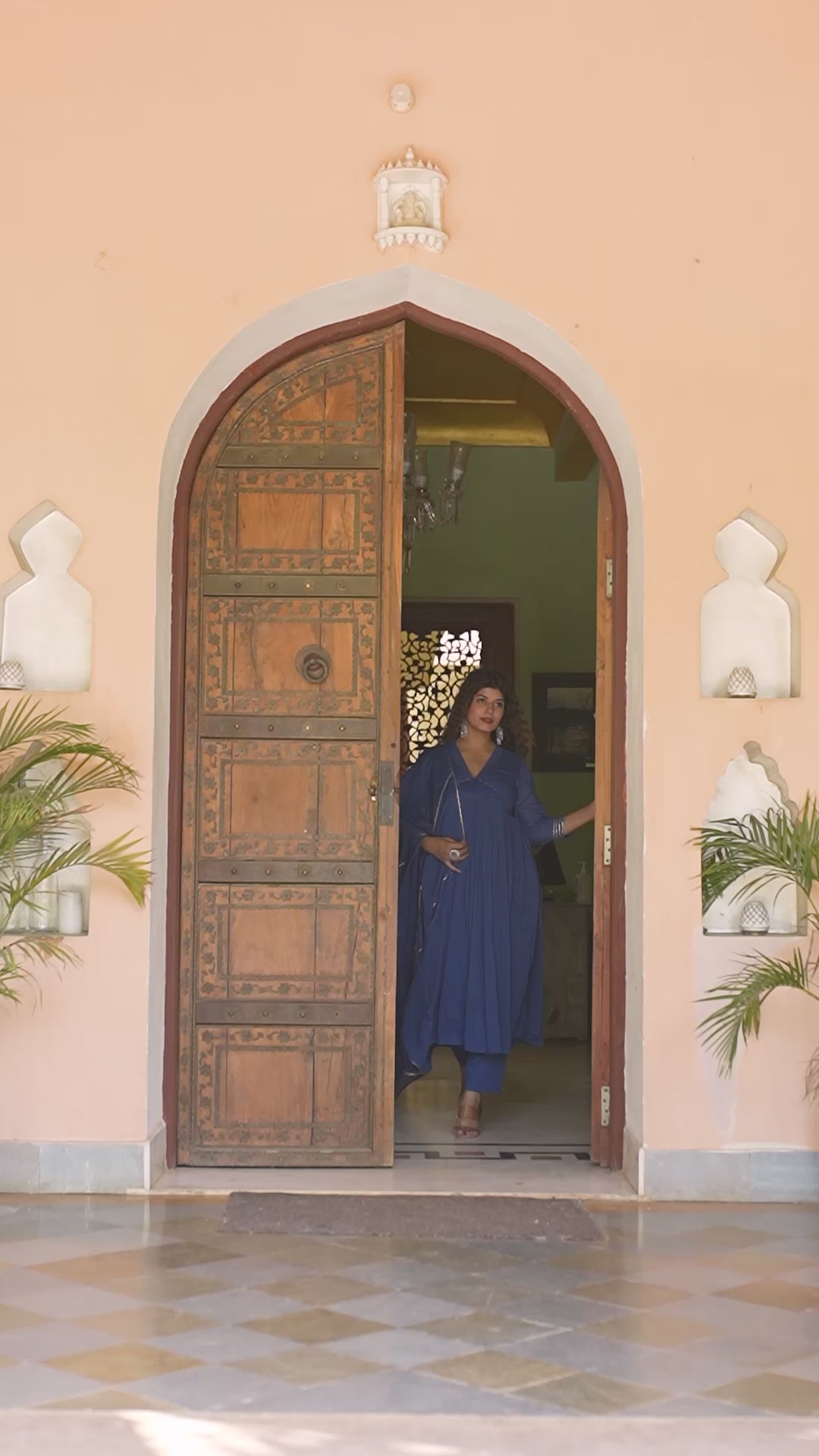 Buy Stylish Royal Blue Collar Neck Anarkali Suit Sets for Women at JOVI India