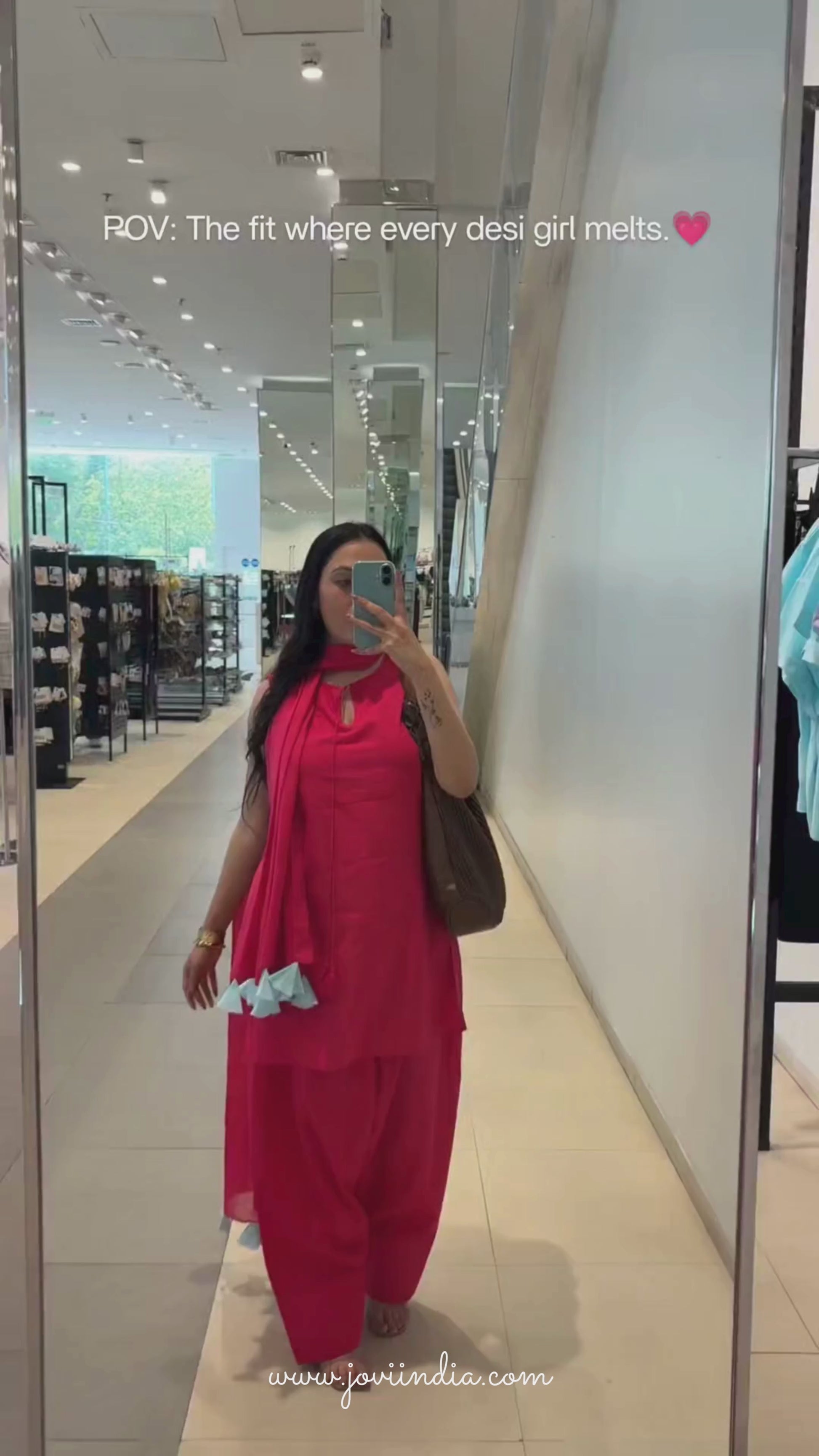 Rani Short Kurta & Farshi Shalwar Set | JOVI India