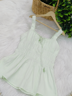 Green Tieable Short Dress - Ready to Ship | Jovi India